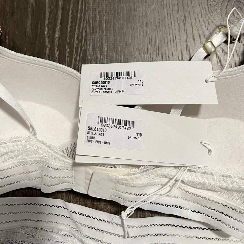 STELLA MCCARTNEY**White Stella 32B/34B Lace Bra + Sm. Underwear SET **$249 - Picture 5 of 5